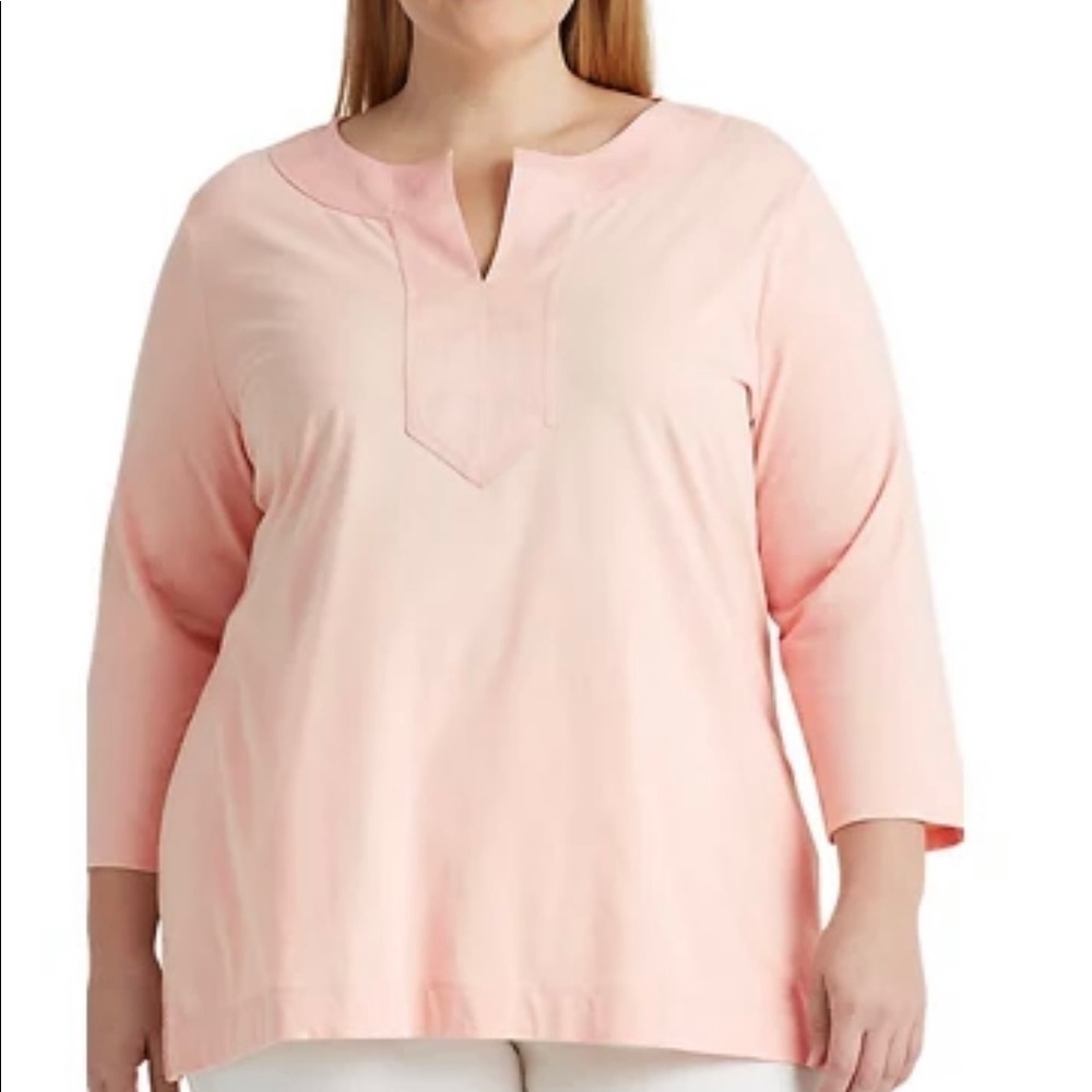 Lauren by Ralph Lauren Plus-Size Jersey Elbow-Sleeve Top